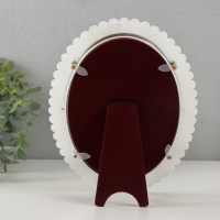 Фоторамка пластик под металл 13х18 см "Розовая с жемчугом" 1,5х16,4х21,2 см