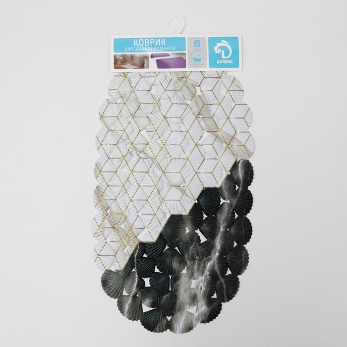 Коврик противоскользящий в ванну на присосках Доляна &laquo;Бурлеск&raquo;, 35&times;65 см