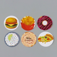 Наклейка бумага "Вкусности" d=2,5 см 252 шт в рулоне Наклейка бумага "Вкусности" d=2,5 см 252 шт в рулоне