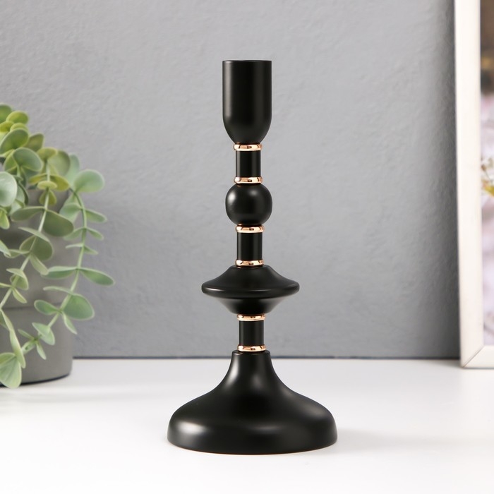 Подсвечник металл на 1 свечу d=2 см Подсвечник металл на 1 свечу d=2 см "Ирада" 9х9х19,5 см