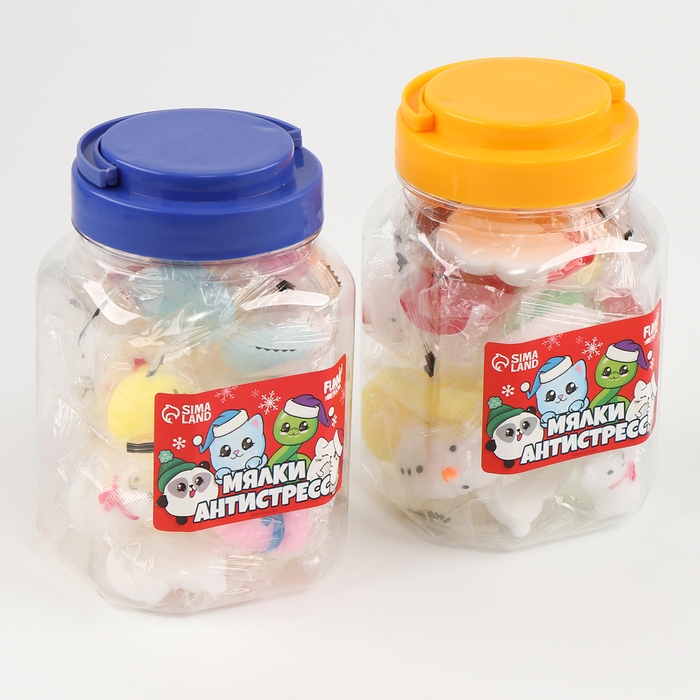 Новогодняя антистресс сквиш мялка, змея «Весёлый Новый год», в банке, фасовка 20 шт. Новогодняя антистресс сквиш мялка, змея «Весёлый Новый год», в банке, фасовка 20 шт.