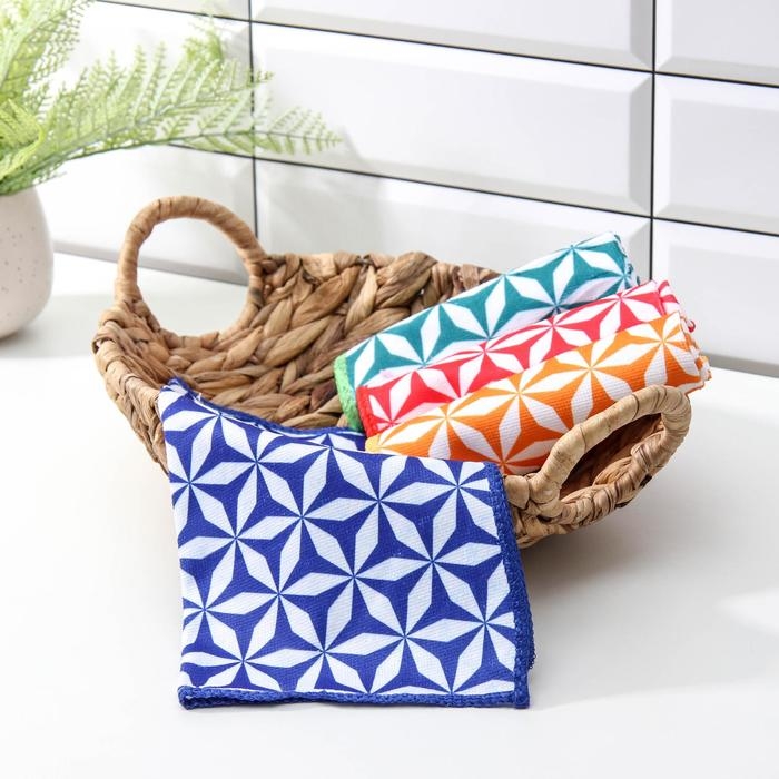 Салфетка для уборки Доляна &laquo;Фантазия&raquo;, микрофибра, 29&times;29 см, цвет МИКС