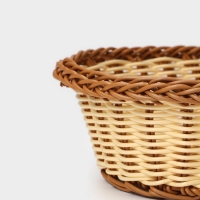 Корзинка для подачи овальная Доляна &laquo;Молочный шоколад&raquo;, 27&times;19 см, цвет молочный