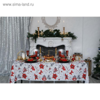 Скатерть "Доляна" Новогоднее настроение 110х149+/- 3см, 100% хлопок, 164 г/м2