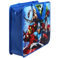 Папка пластиковая с ручками А4, на молнии, 75х330х260 мм, Мстители Папка пластиковая с ручками А4, на молнии, 75х330х260 мм, Мстители