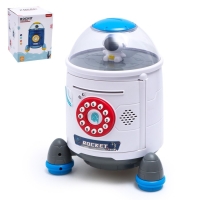 Копилка «Ракета», свет, звук, засасывает купюры, цвет белый Копилка «Ракета», свет, звук, засасывает купюры, цвет белый