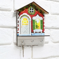 Ключница настенная новогодняя &laquo;Новогодний дом&raquo;, на Новый год