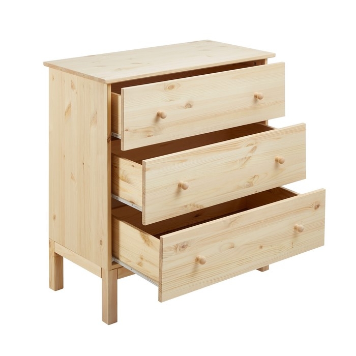 Комод TARVA 3, 76х92х40, Массив сосны