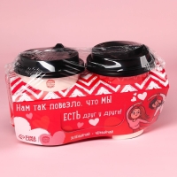 Подарочный набор &laquo;Есть друг у друга&raquo;: зелёный чай сенча со вкусом кокосовой мяты 3 г., чёрный чай с корицей и грецким орехом 3 г.