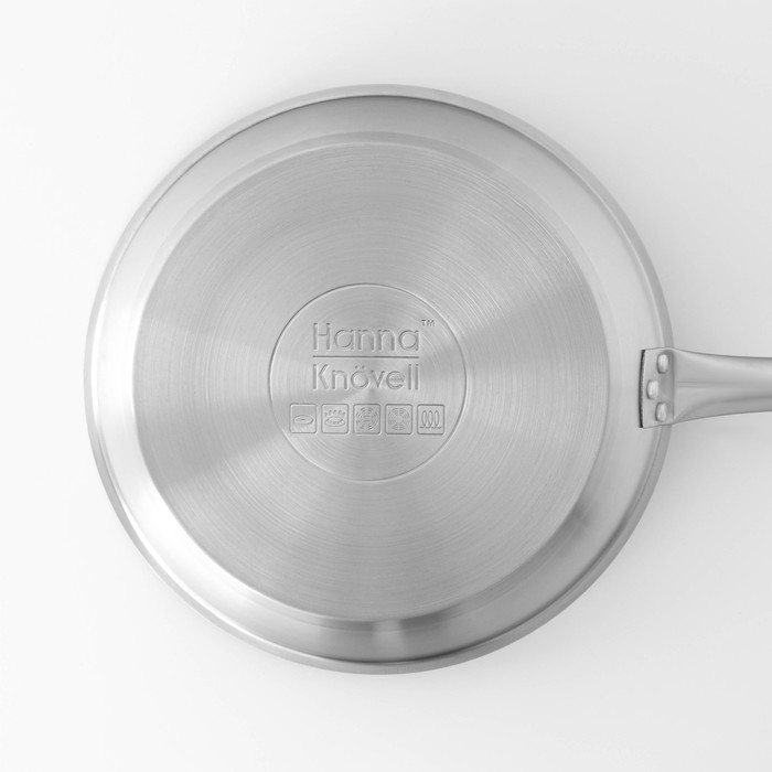 Сковорода из нержавеющей стали Hanna Kn&ouml;vell, d=28 см, h=5,5 см, толщина стенки 0,6 мм, длина ручки 25 см, индукция