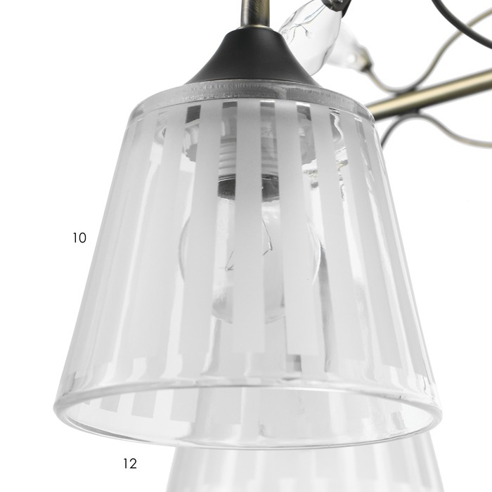 Люстра "Шарлин" 5хЕ27 40Вт черный-латунь 51х51х29 см BayerLux