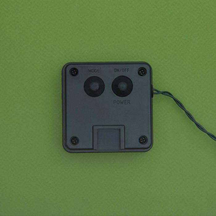 Гирлянда &laquo;Нить&raquo; 10 м, IP44, тёмная нить, 100 LED, свечение мульти, 2 режима, солнечная батарея
