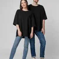 Футболка унисекс оверсайз Crosstown, черная, размер M