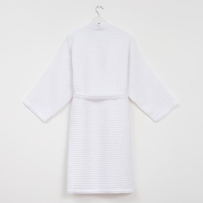 Халат вафельный мужской удлиненный Этель "Boho" размер 46-48, цвет белый, 100% хлопок, 290 г/м2