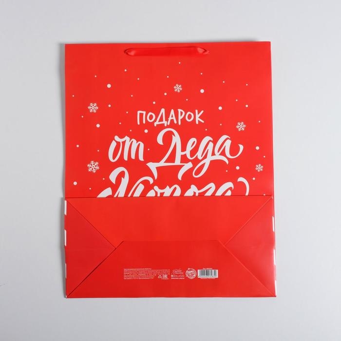 Пакет подарочный новогодний ламинированный «Подарок от Деда Мороза», XL 40 х 49 х 19 см, Новый год Пакет подарочный новогодний ламинированный «Подарок от Деда Мороза», XL 40 х 49 х 19 см, Новый год