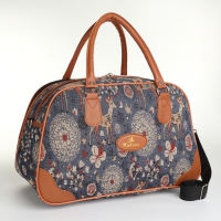 Сумка дорожная женская, 2 отдела на молниях, длинный ремень, цвет разноцветный Сумка дорожная женская, 2 отдела на молниях, длинный ремень, цвет разноцветный