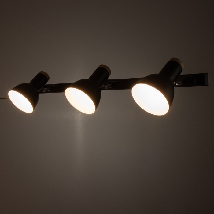 Спот Спот "Бейкер" 3хЕ27 40Вт черный 100х17х12 см