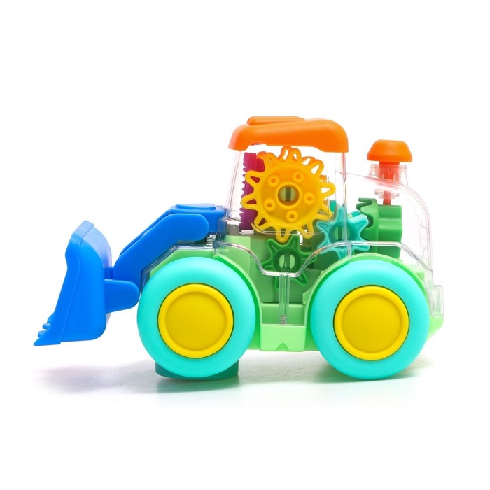 Экскаватор &laquo;Шестерёнки&raquo;, свет и звук, работает от батареек, цвет МИКС