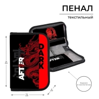 Пенал 1 секция 140 х 210 х 40 мм, откидной карман и косметичка, тканевый, Calligrata TOP Content "Дракон" Пенал 1 секция 140 х 210 х 40 мм, откидной карман и косметичка, тканевый, Calligrata TOP Content "Дракон"