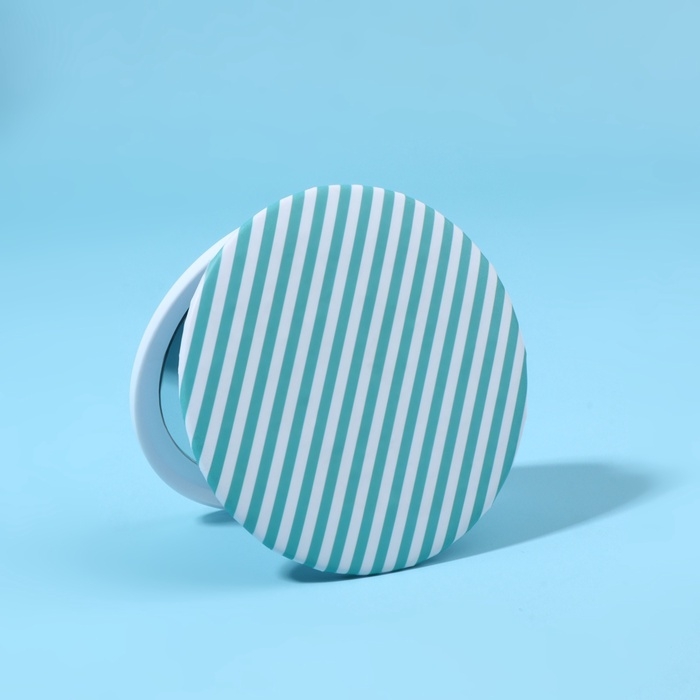 Зеркало складное (2) б/увел ГЕОМЕТРИЯ d7.5см пластик/бумага полосы пакет QF