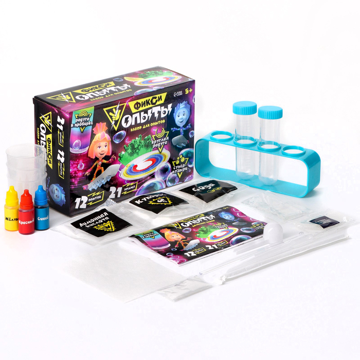 Набор для опытов &laquo;Фиксиопыты. Большой набор&raquo;, 12 опытов, Фиксики, Симка и Нолик