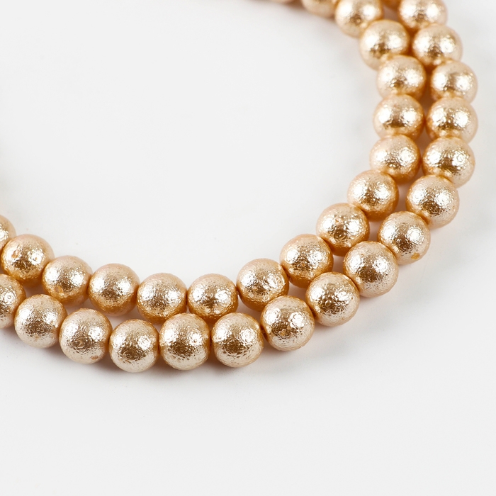 Бусины из стекла, набор 78 шт., размер 1 шт. &mdash; 10 мм, цвет золотой