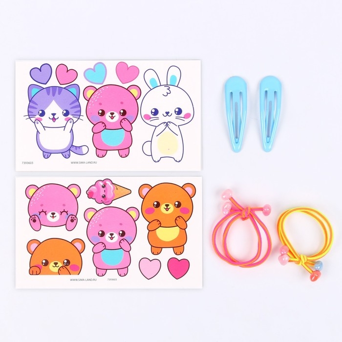 Набор с тату переводками &laquo;Мишка&raquo;