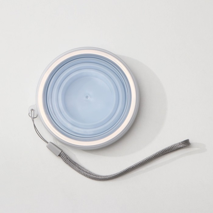 Стакан силиконовый складной с крышкой Доляна &laquo;Айли&raquo;, 180 мл, 9&times;8,5&times;9 см, цвет МИКС