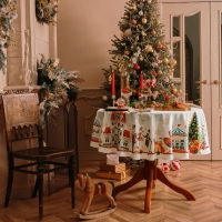 Скатерть Этель &laquo;Щелкунчик&raquo;, d=150 см, 100% хл, саржа 190 г/м2