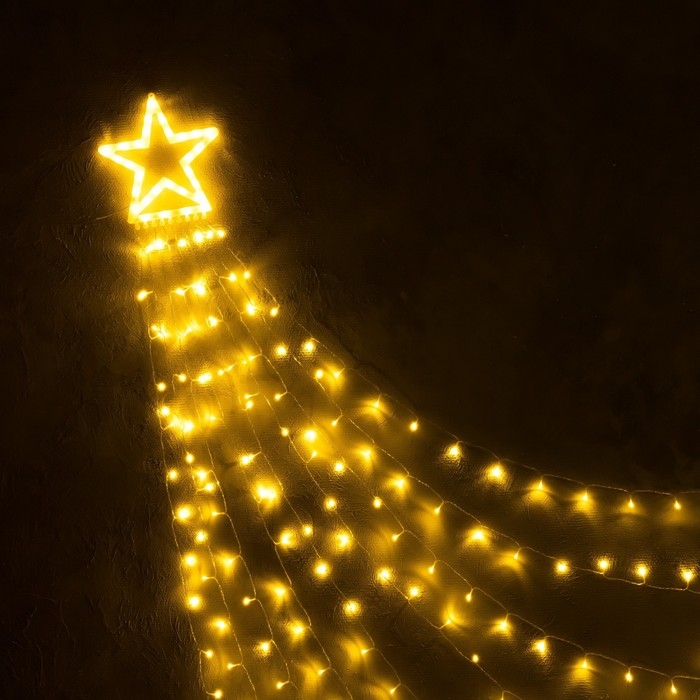 Светодиодная фигура &laquo;Комета&raquo; 3.5 м, пластик, 9 нитей, 220 В, свечение тёплое белое