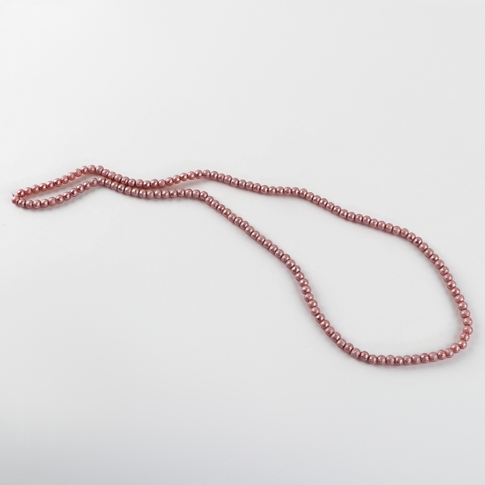 Бусины из стекла, набор 140 шт., размер 1 шт. &mdash; 6 мм, цвет розовый