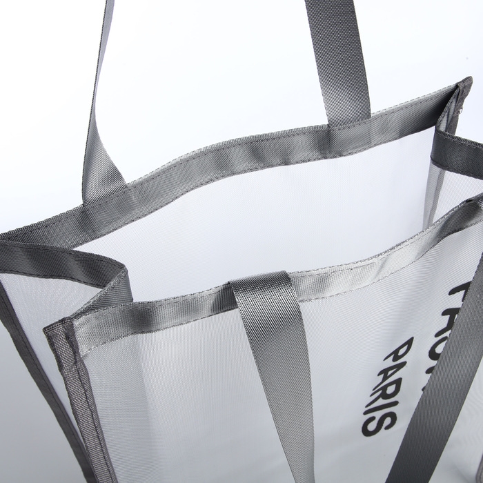 Шопер без застёжки, цвет серый