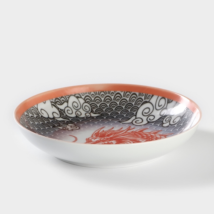 Тарелка фарфоровая &laquo;Огненный дракон&raquo;, 700 мл, d=20,5 см