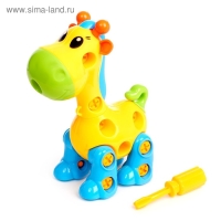 Конструктор винтовой &laquo;Жираф&raquo;, 16 деталей, цвета МИКС