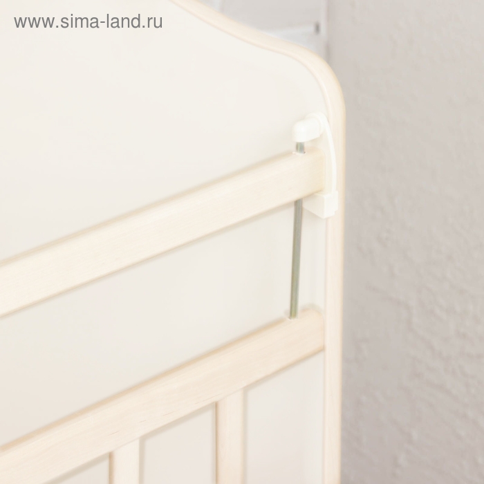 Детская кроватка &laquo;Мишка на луне&raquo; на колёсах или качалке, цвет бежевый