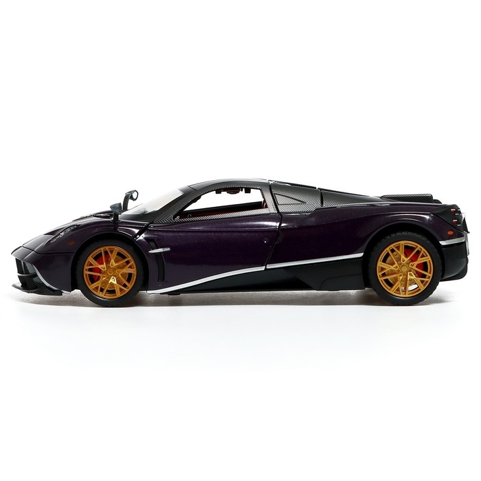 Машина металлическая, инерционная, 1:24,открываются двери, капот, багажник, световые и звуковые эффекты, цвет фиолетовый Машина металлическая, инерционная, 1:24,открываются двери, капот, багажник, световые и звуковые эффекты, цвет фиолетовый