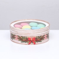 Новый год. Коробка подарочная новогодняя для макарун тубус с окном "Пушистого Нового года" 21 х 21 х 7 см. Новый год. Коробка подарочная новогодняя для макарун тубус с окном "Пушистого Нового года" 21 х 21 х 7 см.