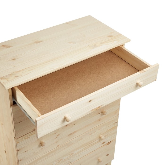 Комод TARVA 5, 76х40х127, Массив сосны