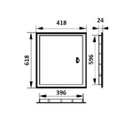 Лючок ревизионный &laquo;Эковент&raquo; Л4060Р, 400 х 600 мм