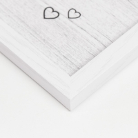 Фоторамка дерево, металл с прищепками 10х15 см "Семья" белая 28,5х24 см