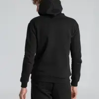 Толстовка на молнии с капюшоном Unit Siverga Heavy черная, размер XS