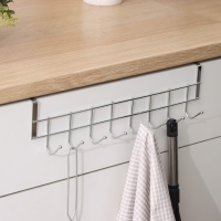 Вешалка на дверь на 8 крючков Доляна &laquo;Блеск&raquo;, 36&times;9&times;2 см, цвет хром