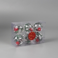 Набор шаров пластик d-6 см, 6 шт "Левин"