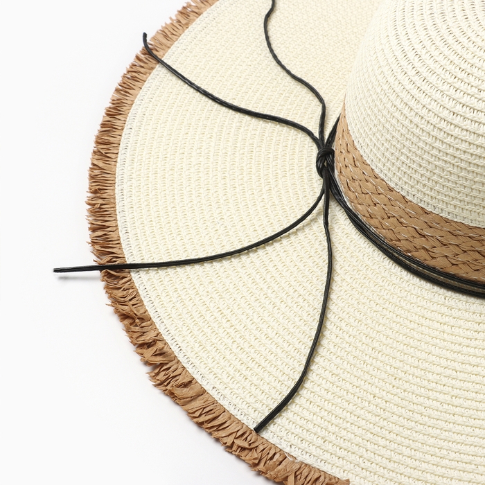 Шляпа женская MINAKU,цв.белый , р-р 58 Шляпа женская MINAKU,цв.белый , р-р 58