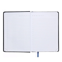 Ежедневник недатированный A5 160 листов Attomex.Croco, твёрдая обложка из искусственной кожи с поролоном, 2 ляссе, блок 70 г/м2, синий