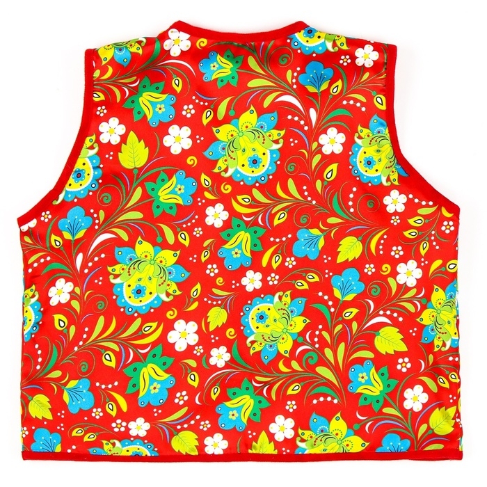 Карнавальная жилетка &laquo;Иванушка&raquo; с поясом 100 см, р. 98-110 см, цвет красный