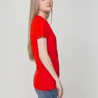 Футболка женская T-bolka Lady красная, размер L