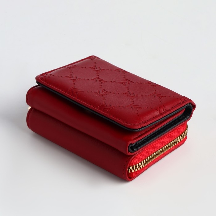 Кошелёк женский на кнопке, цвет красный Кошелёк женский на кнопке, цвет красный