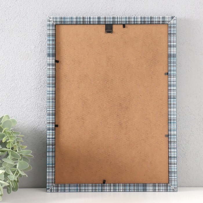 Фоторамка МДФ формат А4 "Шотландская клетка на тёмно-коричневом" 1,5х24х32,7 см