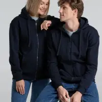 Толстовка на молнии с капюшоном Siverga Heavy 2.0, темно-синяя, размер XL